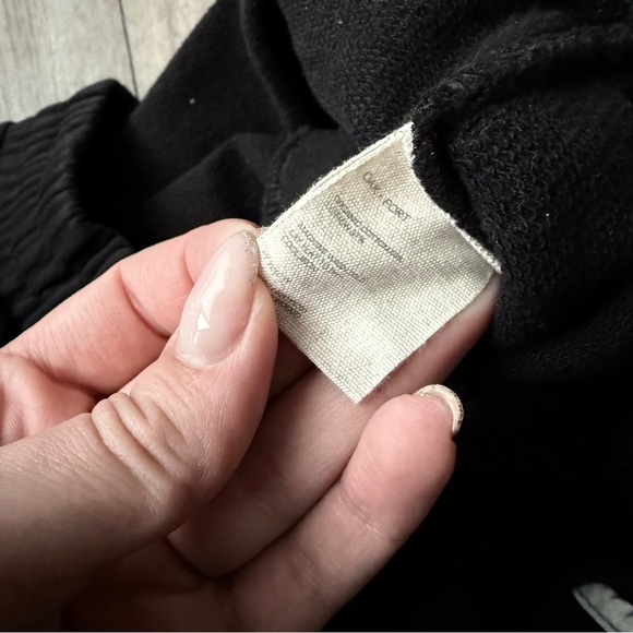 Oak + Fort oversized sweatpant cargo jogger black size medium - Picture 9 of 9